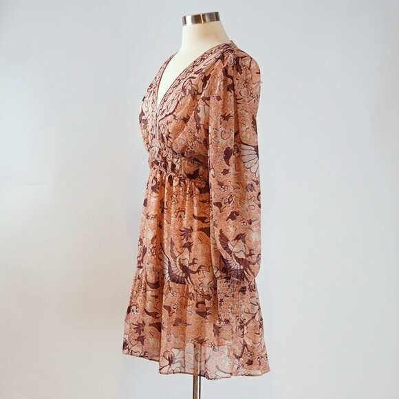 O.P.T One Pretty Time Floral Ruffle Dress NEW DEGAGE - Size Small - Picture 2 of 7